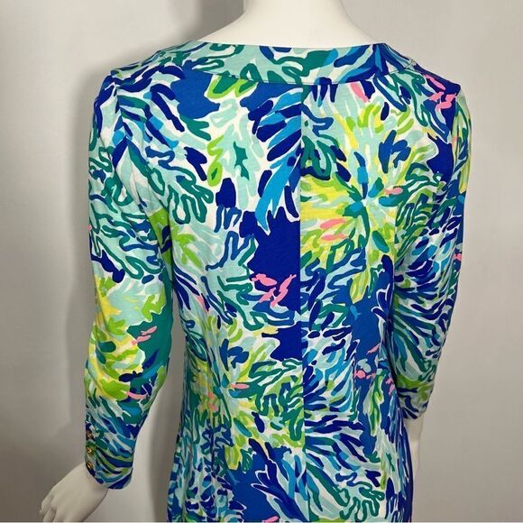 Lilly Pulitzer Riva Dress in‎ Wade and Sea Blue Print - M - Picture 11 of 16